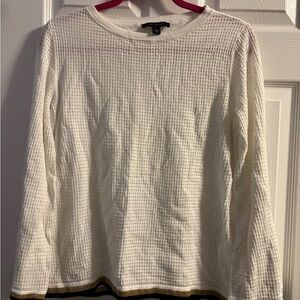Ann Taylor White Knit Top
